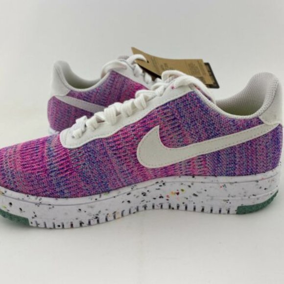 NEW Nike Air Force 1 Crater Flyknit Pink Purple Women's Sneakers Shoes - Picture 13 of 13